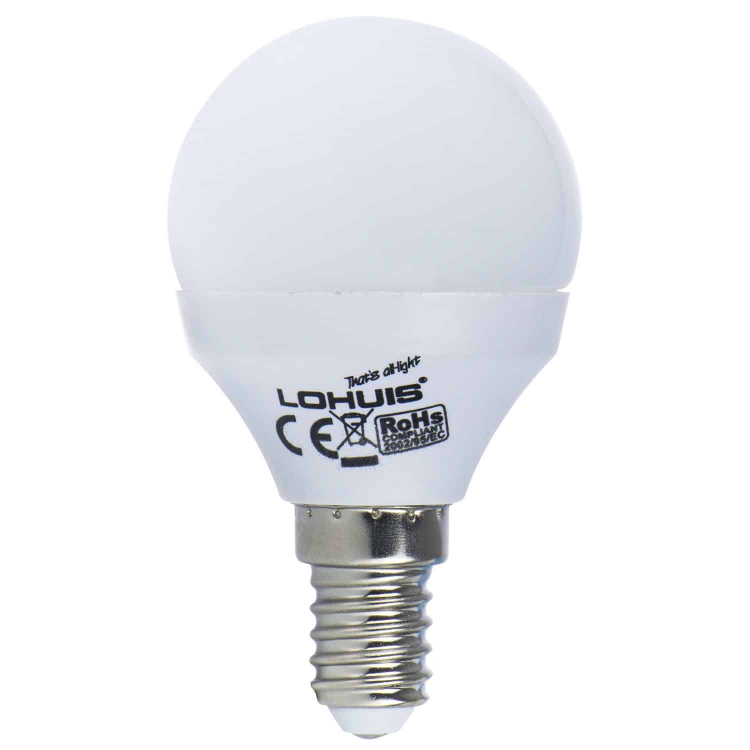 Oferte la Bec LED Lohuis, glob, E14, 4 W, 400 lm, lumina rece 6500 K