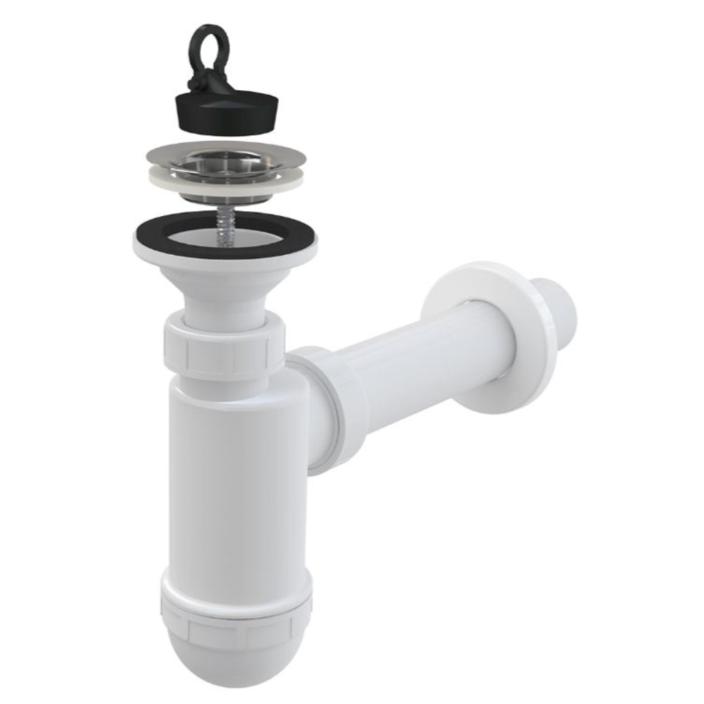 Oferte la Sifon rigid Alca A41, ventil 1 1/4 inclus, polipropilena, 40 mm