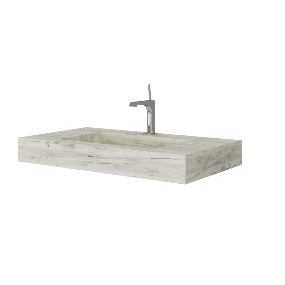 Oferte la Lavoar Savini Due Idea, compozit, alb mat, 80 x 46 x 12 cm