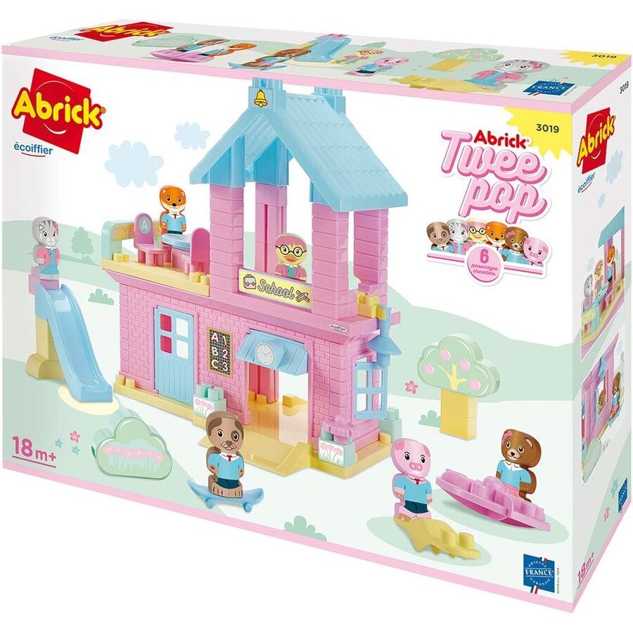 Oferte la Set de Constructie Abrick Twee Pop Scoala 18 Luni+ Multicolor