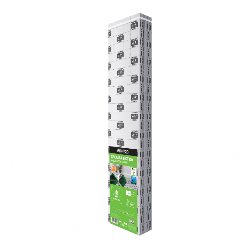 Oferte la Folie parchet polistiren extrudat Decora Arbiton Secura Extra AquaStop Smart, 3 mm, 5.1 x 1.18 m