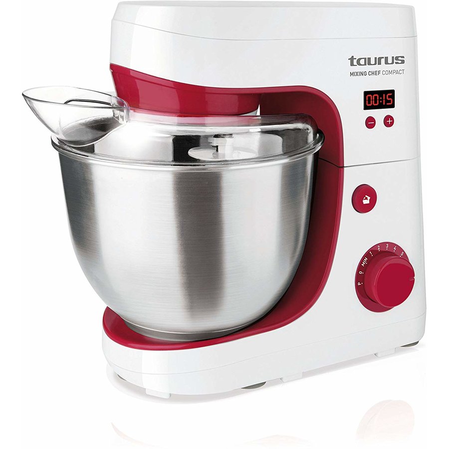 Oferte la Mixer cu bol Mixing Chef Compact 600W Alb/Rosu