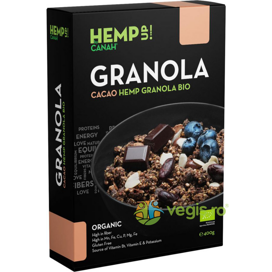 Oferte la Granola cu Seminte de Canepa si Cacao Ecologica/Bio 400g