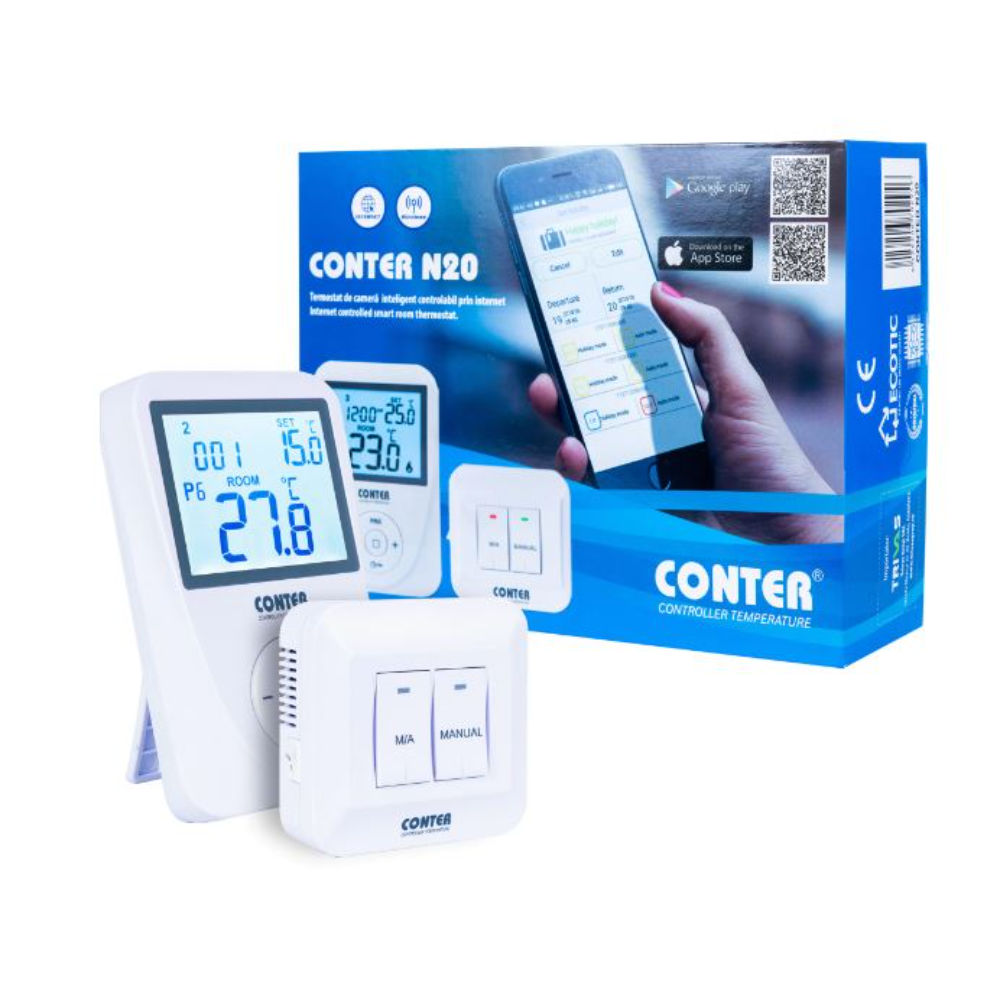 Oferte la Termostat de ambient Conter N20, programabil, wireless