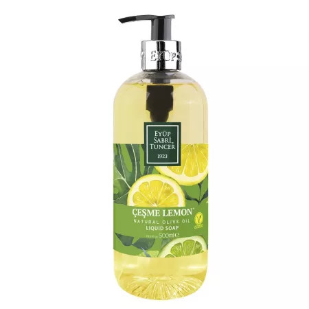 Oferte la Săpun Lichid Eyup Sabri Tuncer Cu Ulei De Măsline Natural Ceşme Lemon 500 ML