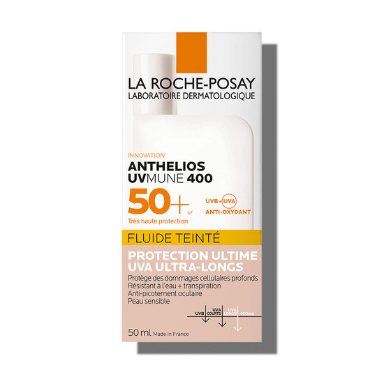Oferte la Fluid colorat pentru protectie solara SPF 50+ La Roche-Posay Anthelios UV-MUNE, 50 ml