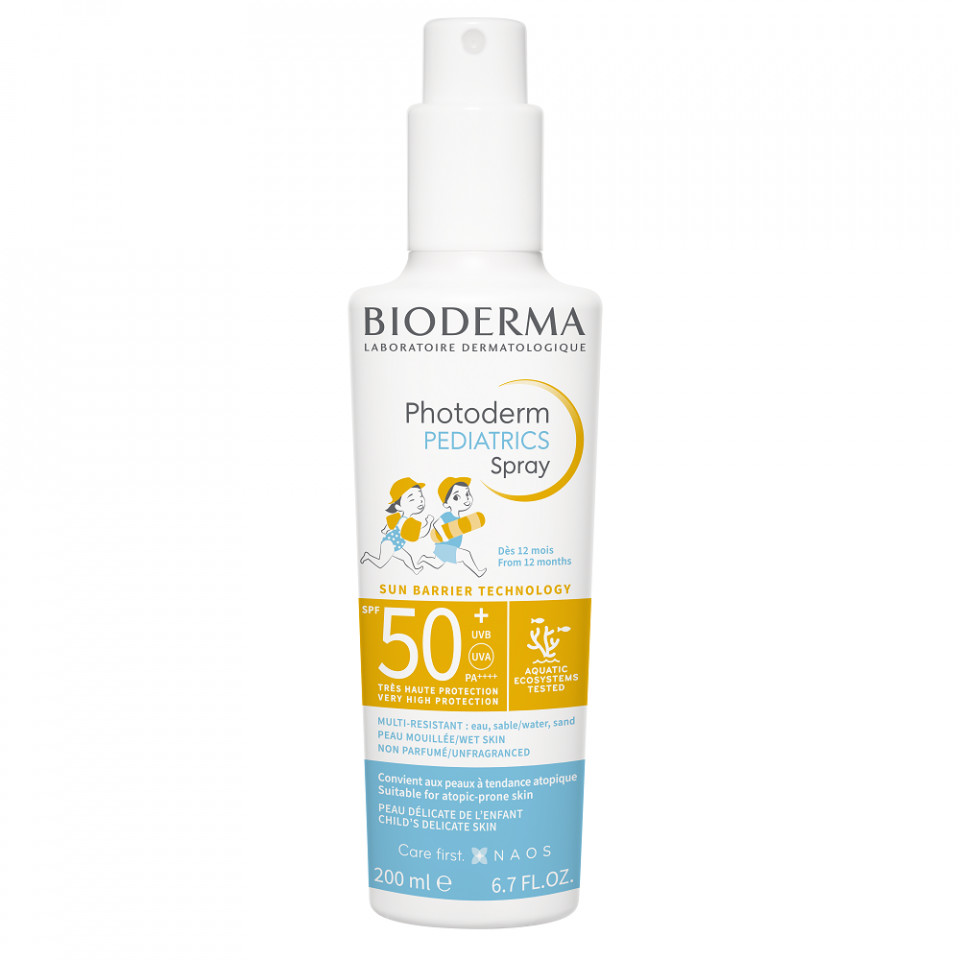 Oferte la Spray protectie solara pentru copii Bioderma Pediatrics, SPF 50+, 200 ml