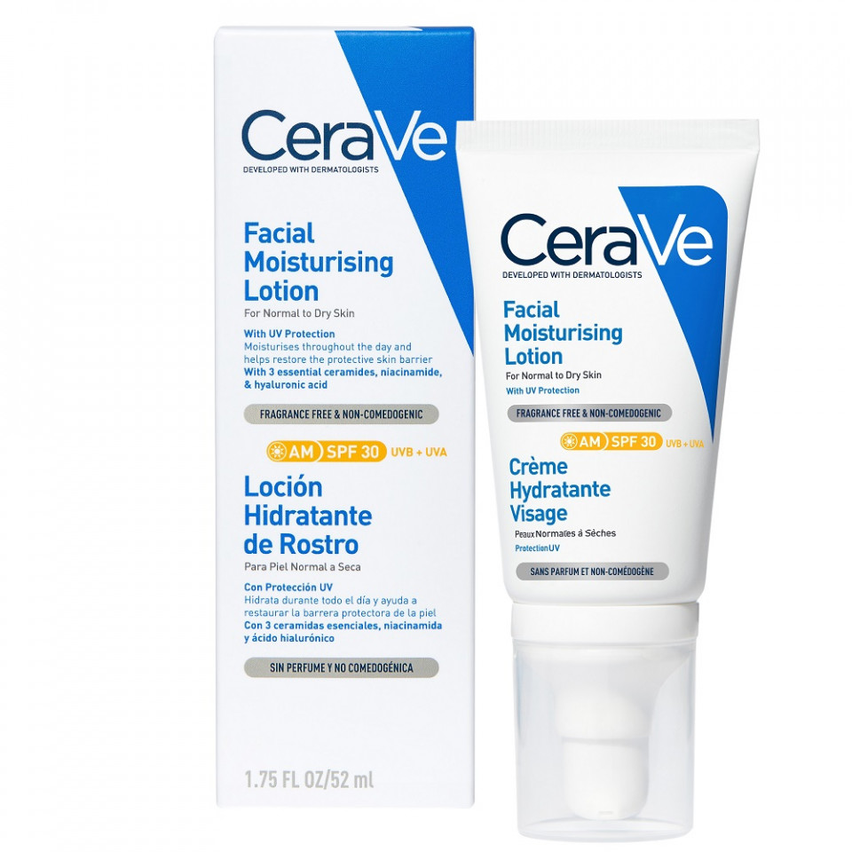 Oferte la Crema hidratanta de fata CeraVe SPF 30 ten normal-uscat (Concentratie: Crema, Gramaj: 52 ml)