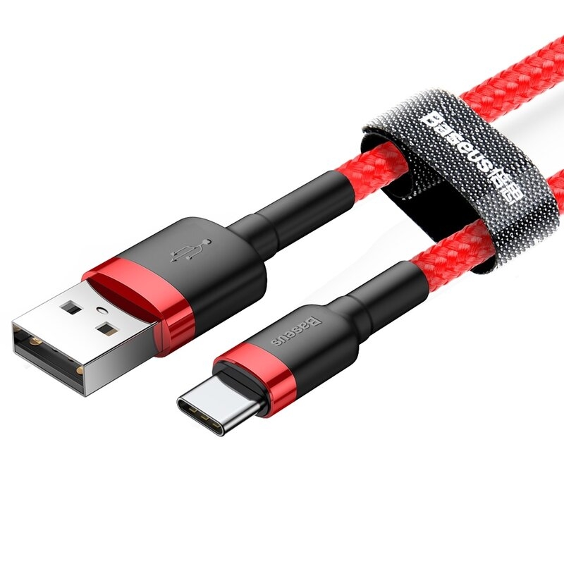 Oferte la Cablu de date Baseus Cafule Tough Quality USB To Type-C QC3.0 2A 2m - CATKLF-C09 - Rosu, 46798