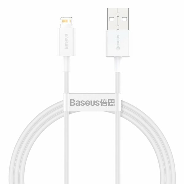 Oferte la CABLU alimentare si date Baseus Superior, Fast Charging Data Cable pt. smartphone, USB la Lightning Iphone 2.4A, 1m, alb CALYS-A02