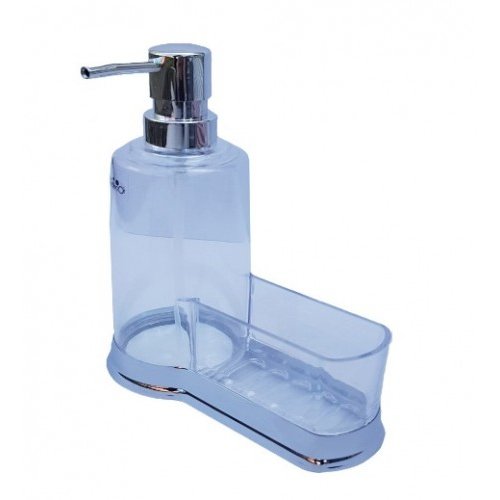 Oferte la Dozator Sapun cu Loc Special pentru Burete 500ml Argintiu