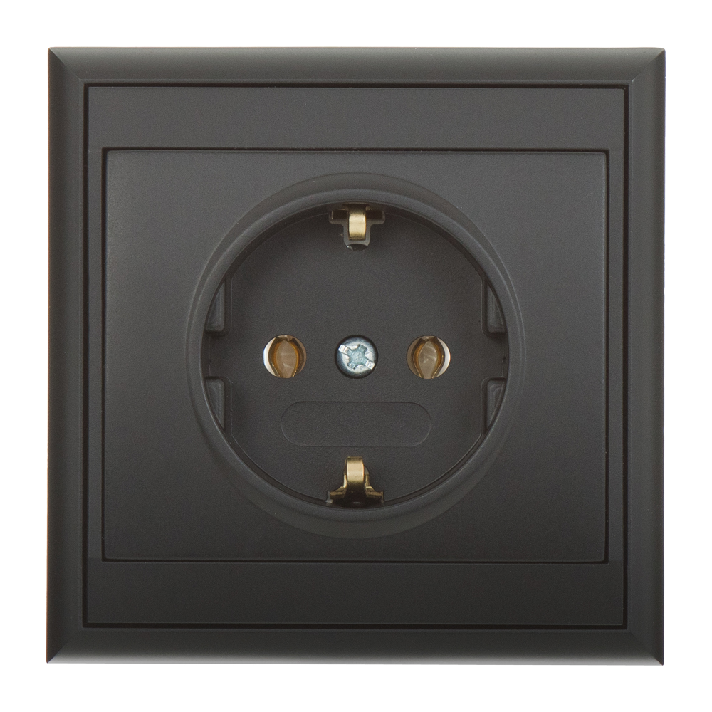 Oferte la Priza simpla Luna Schuko, interior, negru mat, 250 V