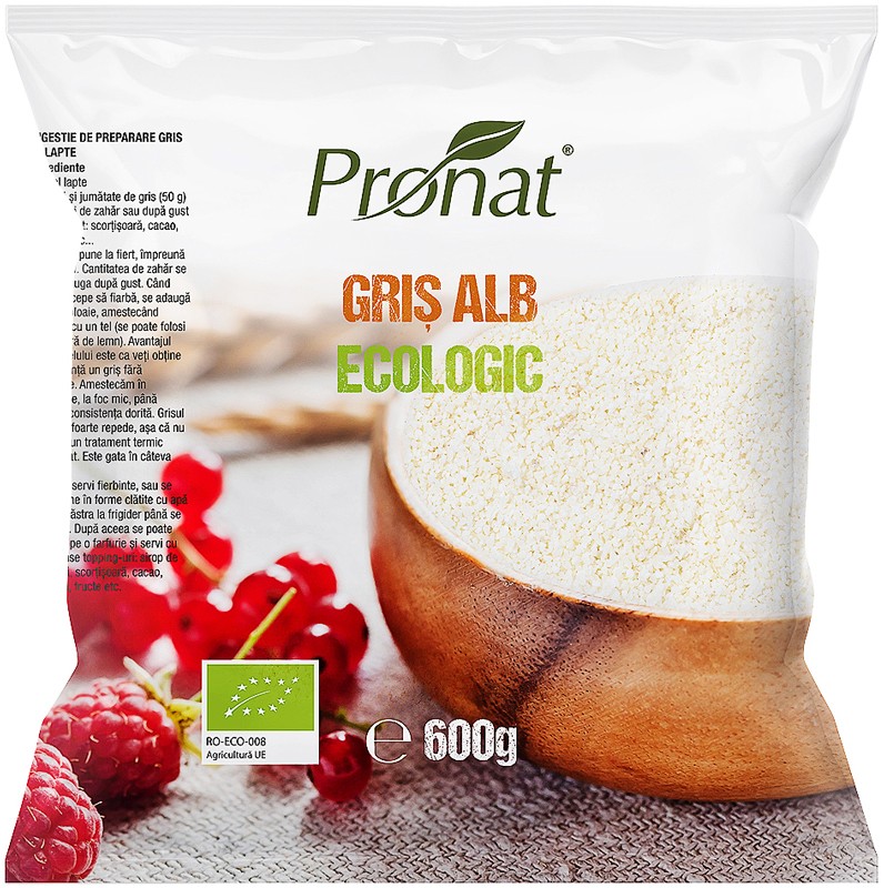 Oferte la Gris alb bio, 600g Pronat