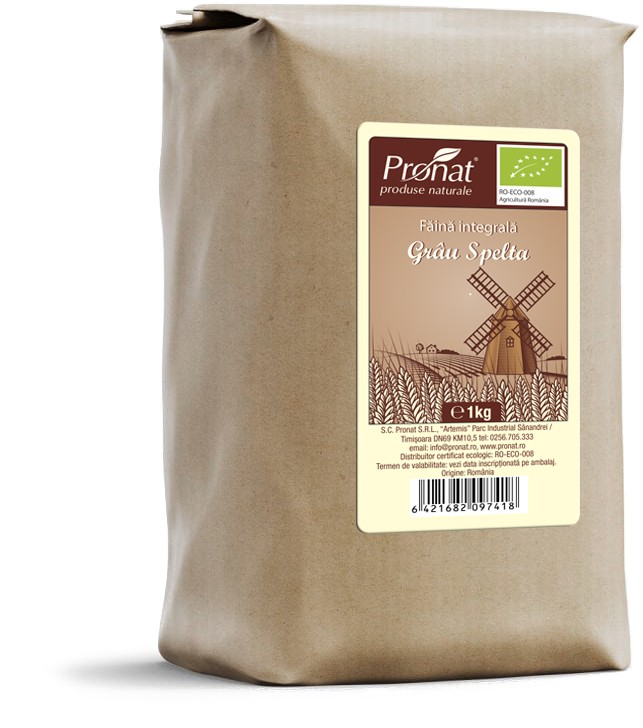 Oferte la Faina integrala de grau spelta bio, 1kg Pronat