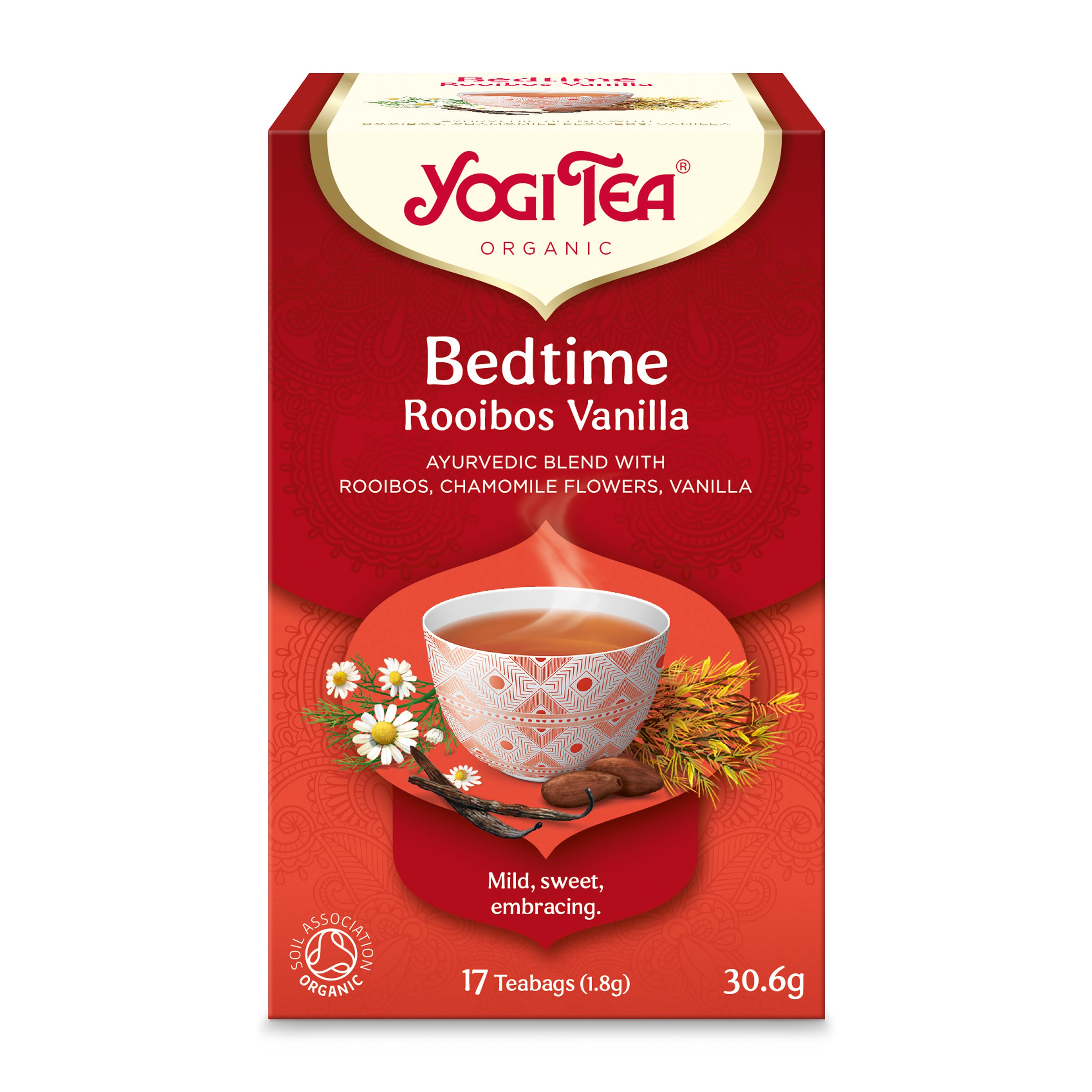 Oferte la Ceai bio de Seara cu rooibos si vanilie, 17 pliculete 30.6g Yogi Tea