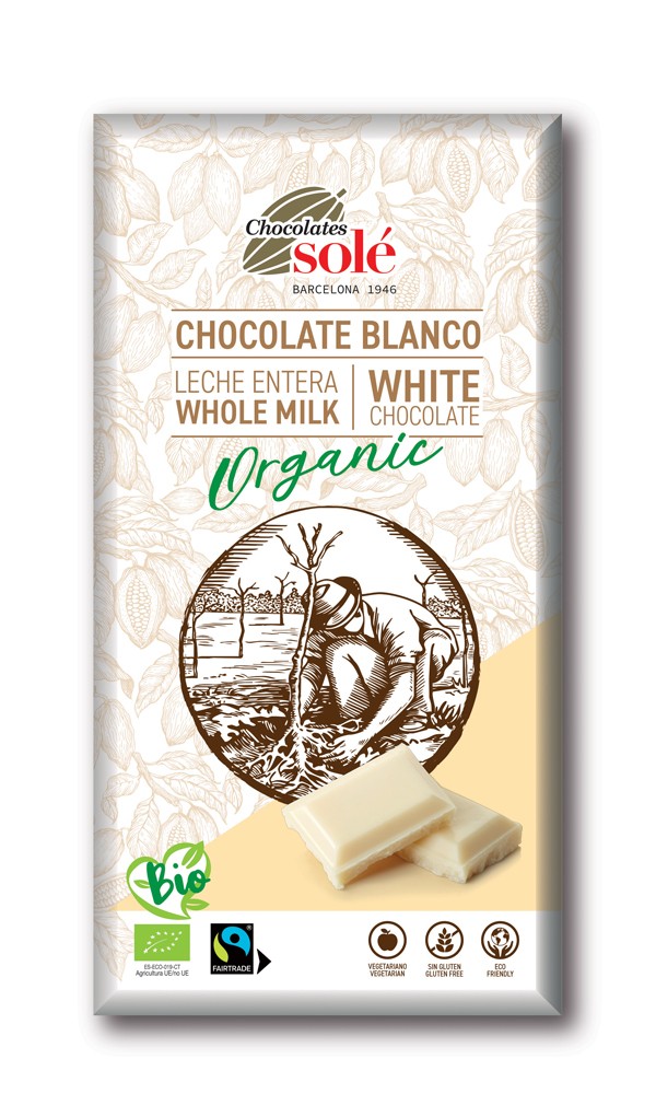 Oferte la Ciocolata alba bio&fair, 90g Chocolates Sole