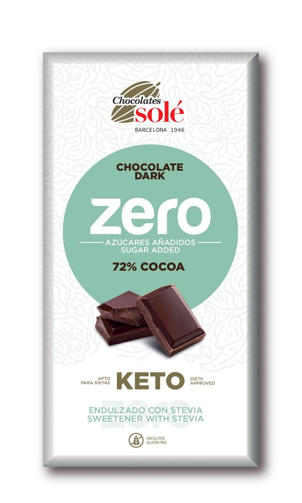 Oferte la Ciocolata neagra cu stevie, minim 72% cacao, 100g Chocolates Sole