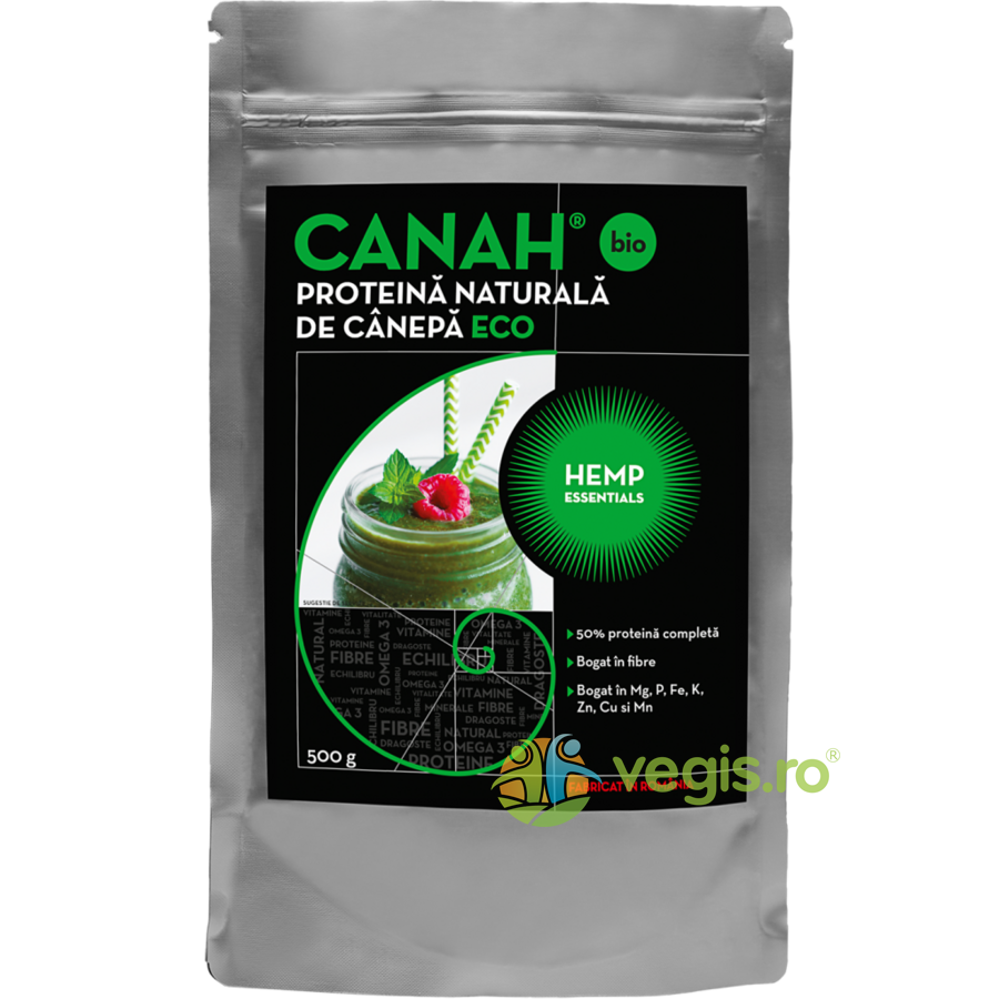 Oferte la Pudra Proteica (Proteina naturala) De Canepa Ecologica 500gr