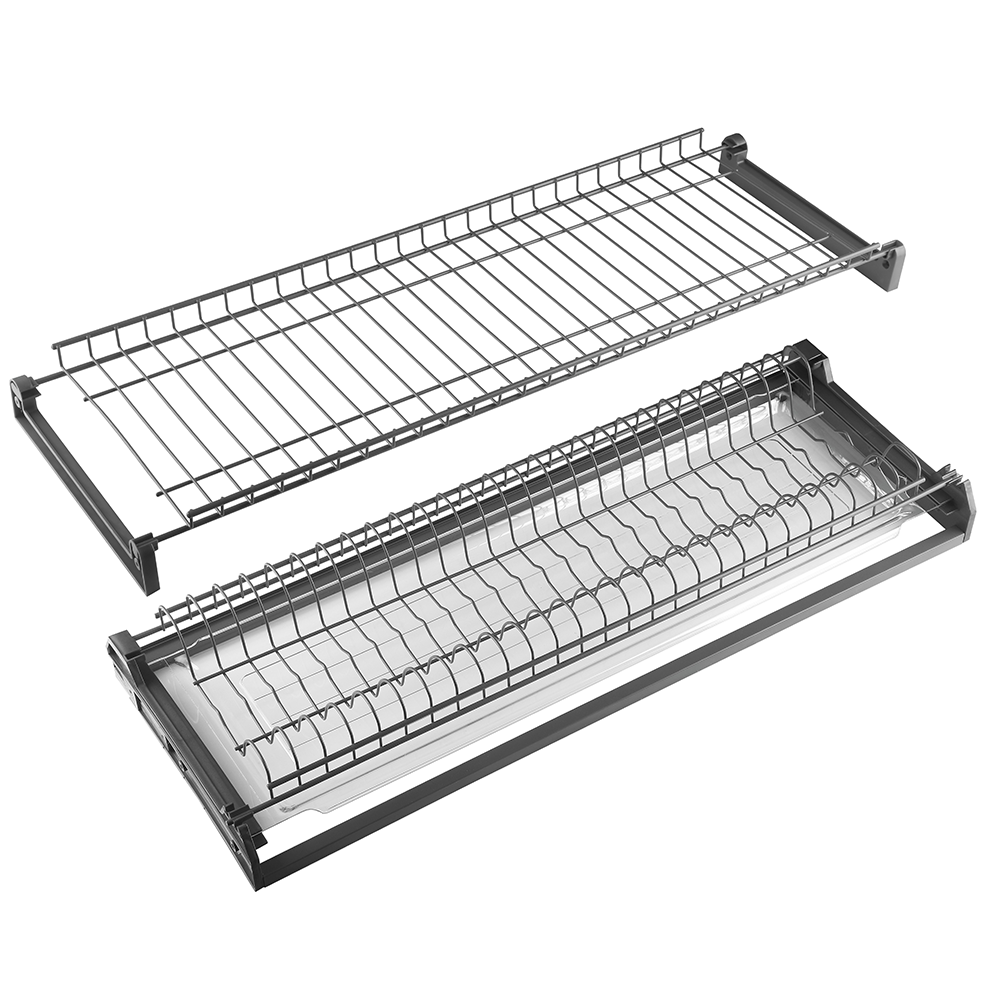 Oferte la Scurgator vase otel cu tava din plastic, reglabil, 900 mm, antracit