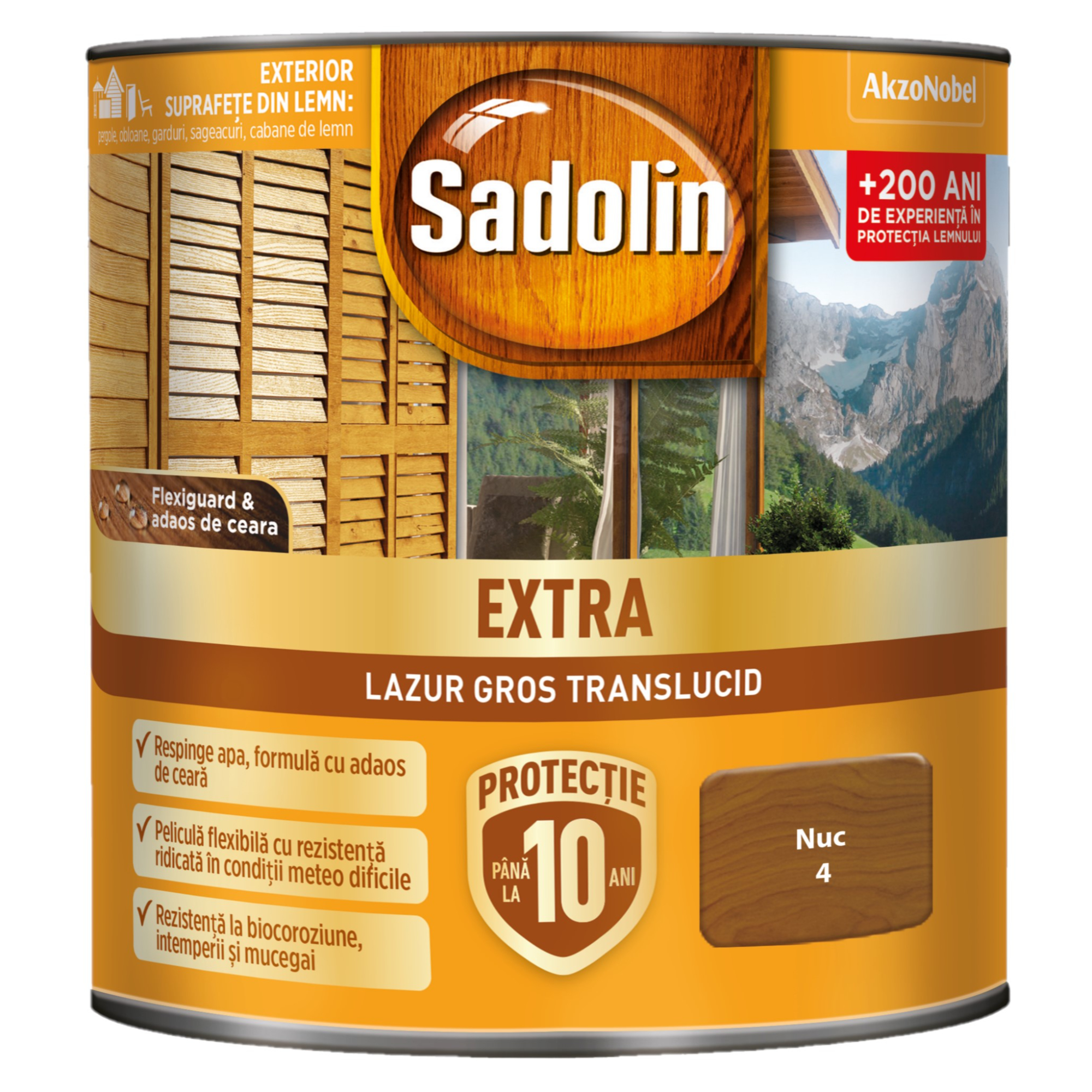 Oferte la Lazura pentru lemn, Sadolin Extra, nuc, exterior, 0.75 l
