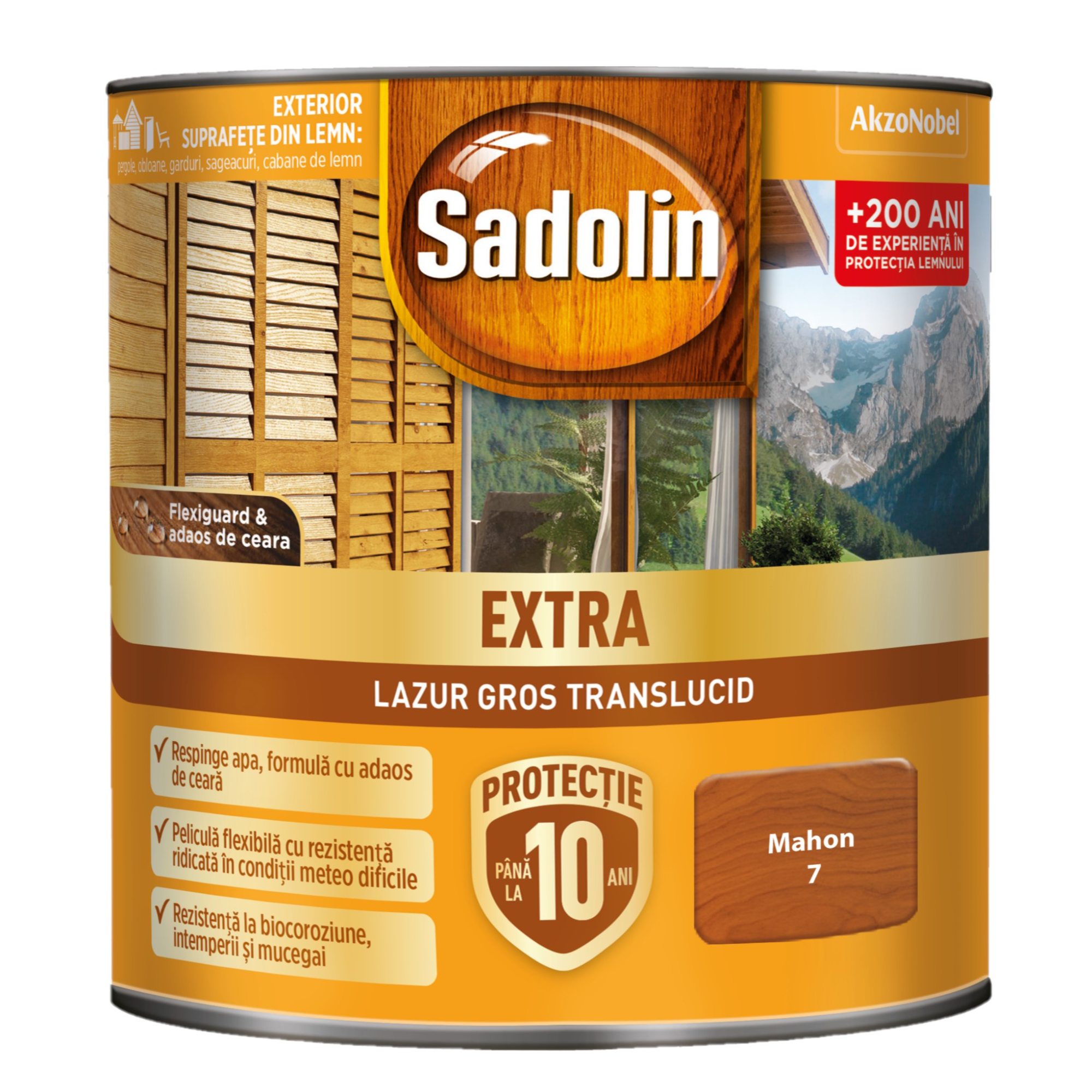 Oferte la Lazura pentru lemn, Sadolin Extra, mahon, exterior, 0.75 l