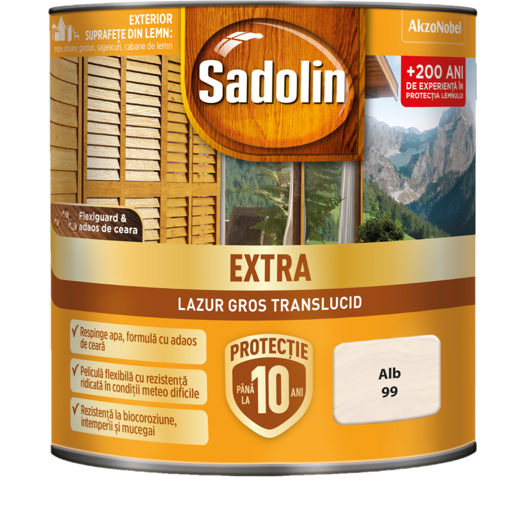 Oferte la Lazura pentru lemn, Sadolin Extra, alb, exterior, 0.75 l
