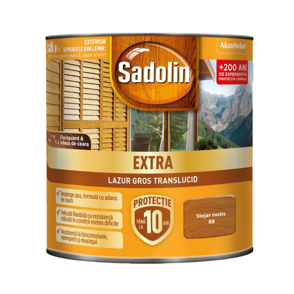 Oferte la Lazura pentru lemn, Sadolin Extra, stejar rustic, exterior, 0.75 l