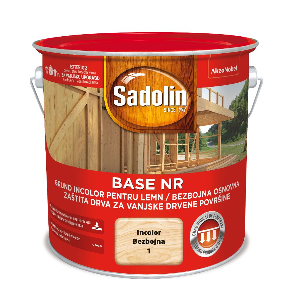 Oferte la Grund pentru lemn, Sadolin Base NR, incolor, 5 l