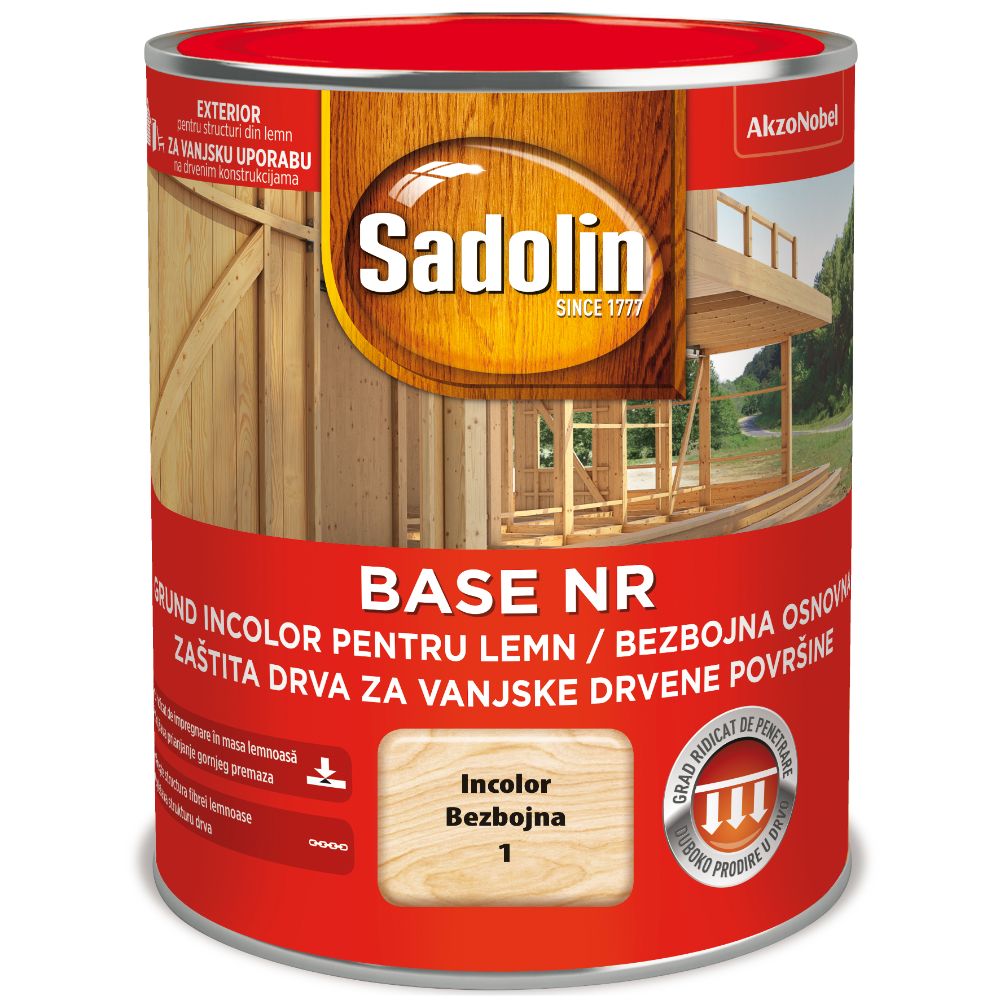 Oferte la Grund pentru lemn, Sadolin Base NR, incolor, 0.75 l