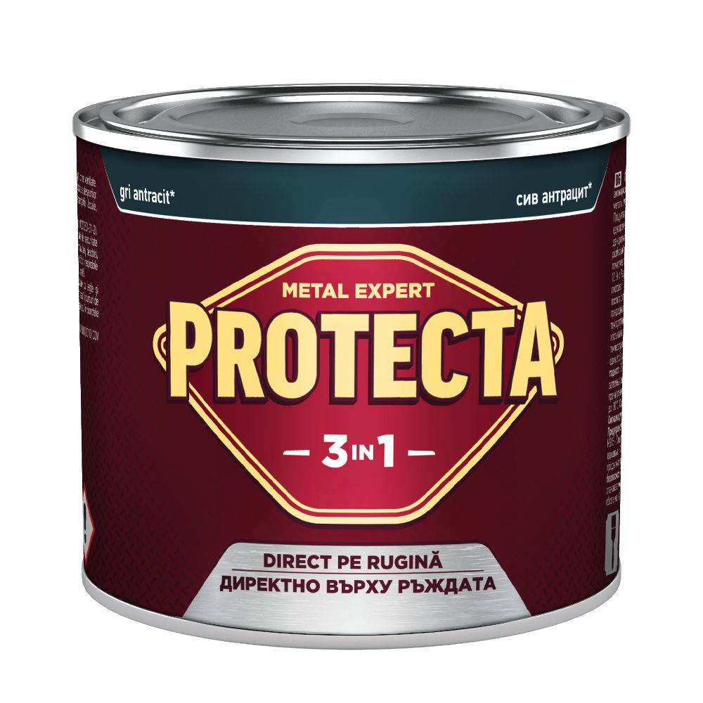 Oferte la Vopsea alchidica/email Protecta 3 in 1, gri antracit, interior/exterior, 0.5 L
