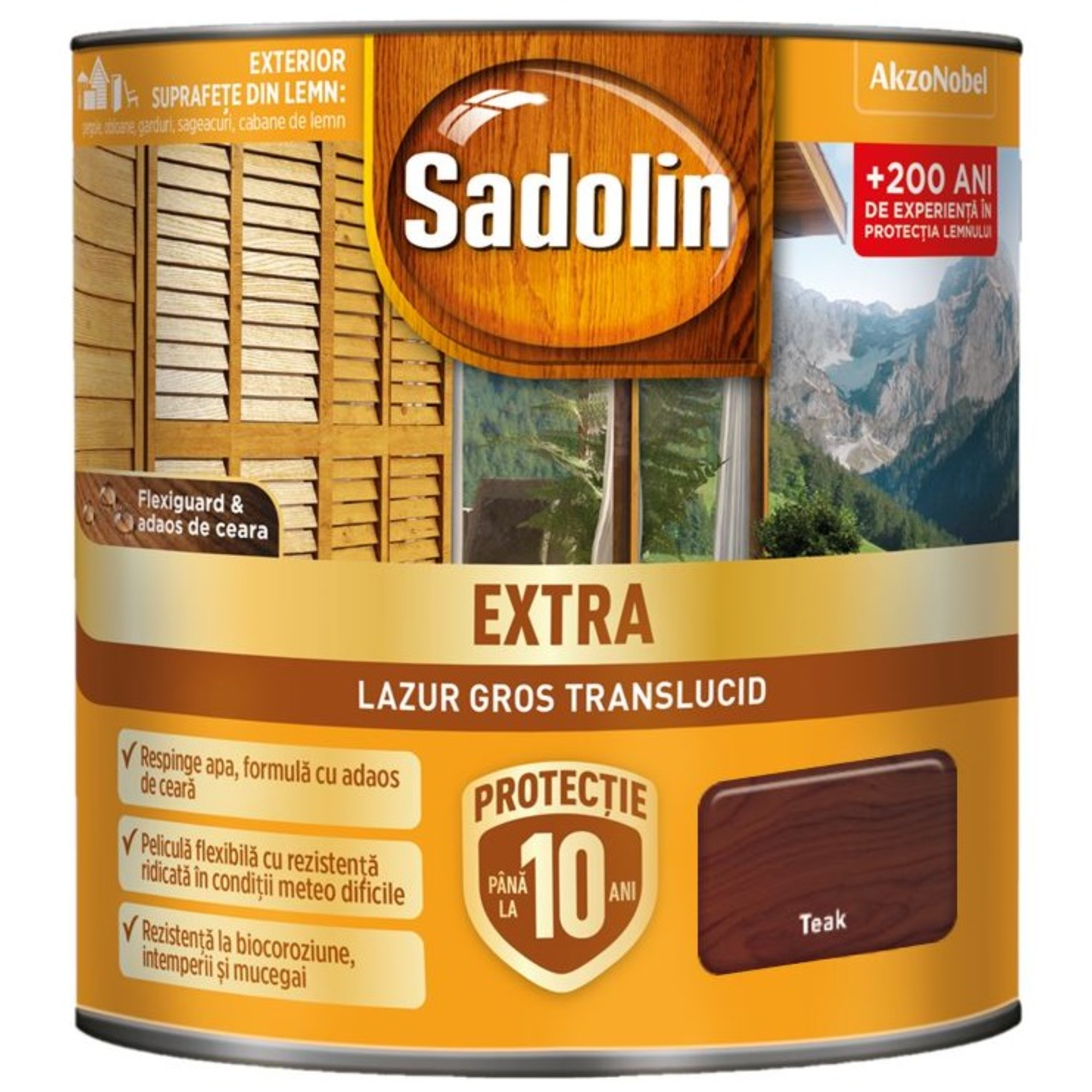 Oferte la Lazura pentru lemn, Sadolin Extra, teak, exterior, 0.75 l