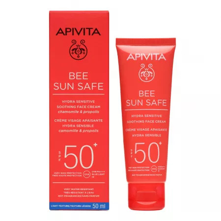 Oferte la Crema protectie solara ten sensibil SPF50 Apivita Bee Sun Safe, 50 ml