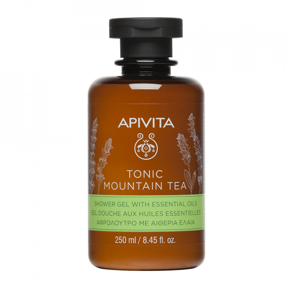 Oferte la Gel dus cu ceai de munte Tonic Mountain Tea Apivita, 250 ml