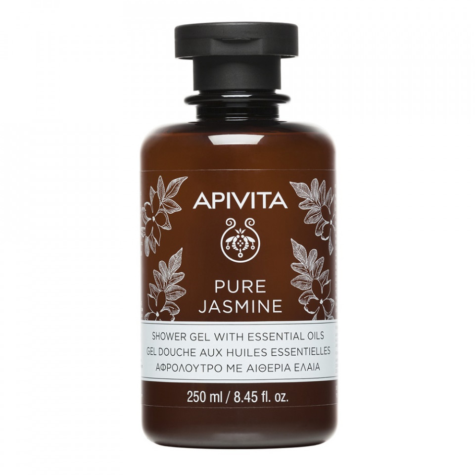 Oferte la Gel de dus hidratant cu iasomie Pure Jasmine Apivita, 250 ml