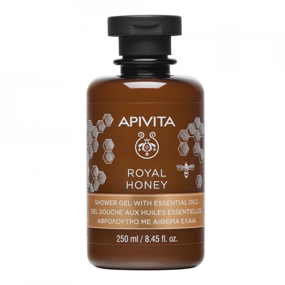 Oferte la Gel de dus hidratant cu miere Apivita Royal Honey, 250 ml