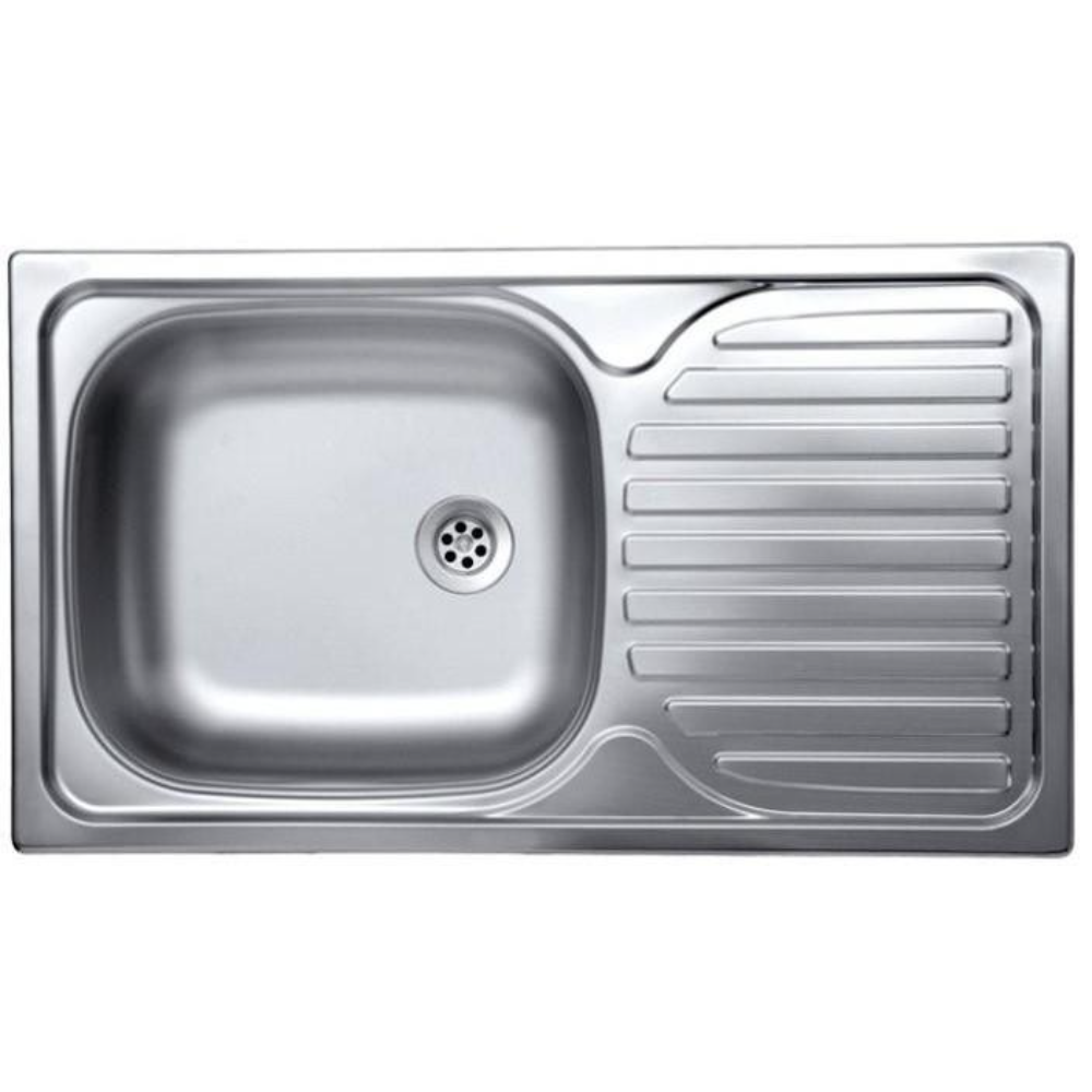 Oferte la Chiuveta bucatarie Sanitec C403, inox, 1 cuva stanga, 760 x 435 cm