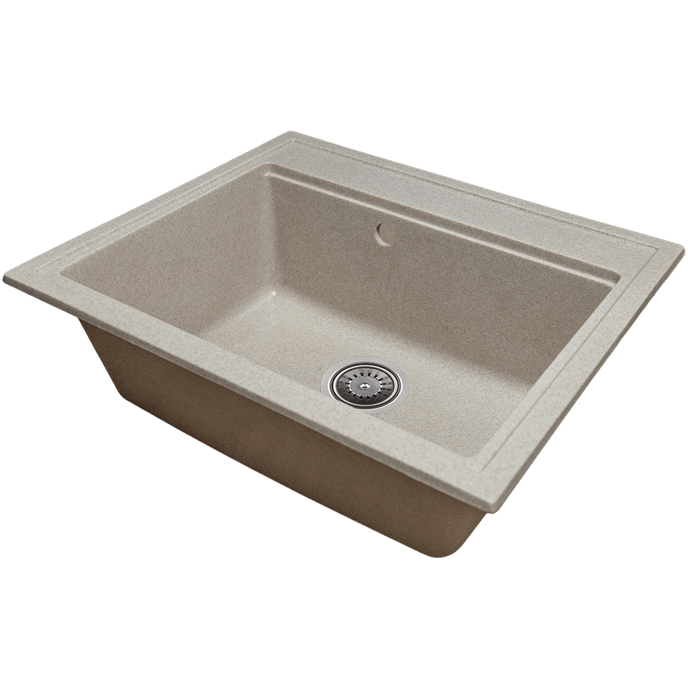Oferte la Chiuveta bucatarie Hausberg Vena SN9034, granit-compozit, bej mat, 1 cuva, 60 x 50 cm