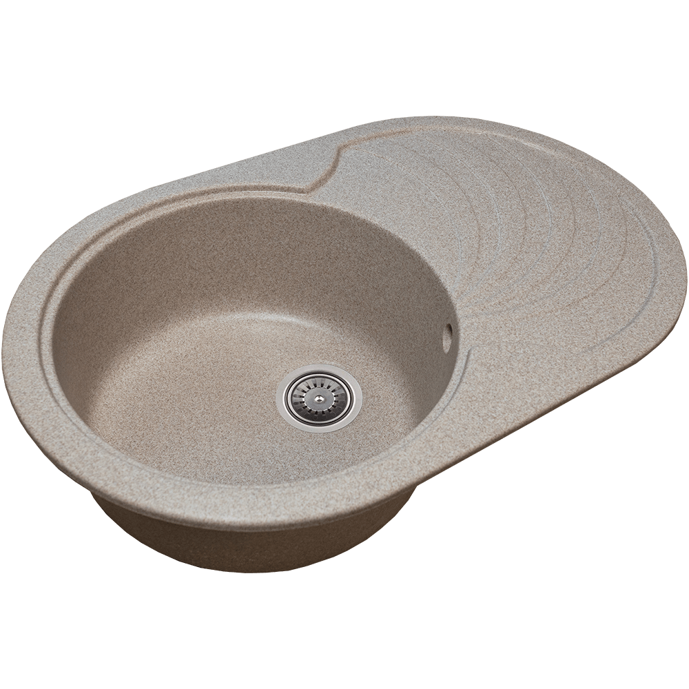 Oferte la Chiuveta bucatarie Hausberg NS SN9033ST, granit-compozit, bej, 1 cuva stanga, 78 x 50 cm