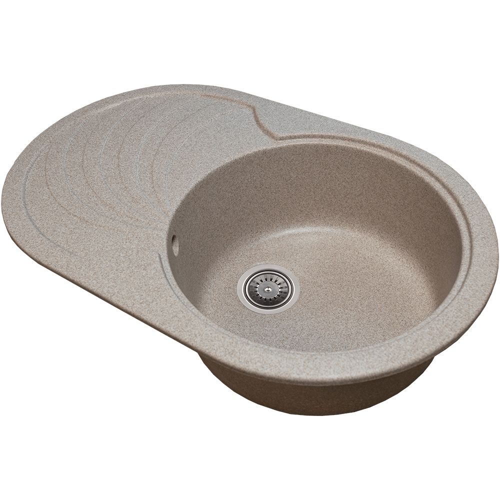 Oferte la Chiuveta bucatarie Hausberg NS SN9033DR, granit-compozit, bej, 1 cuva dreapta, 78 x 50 cm