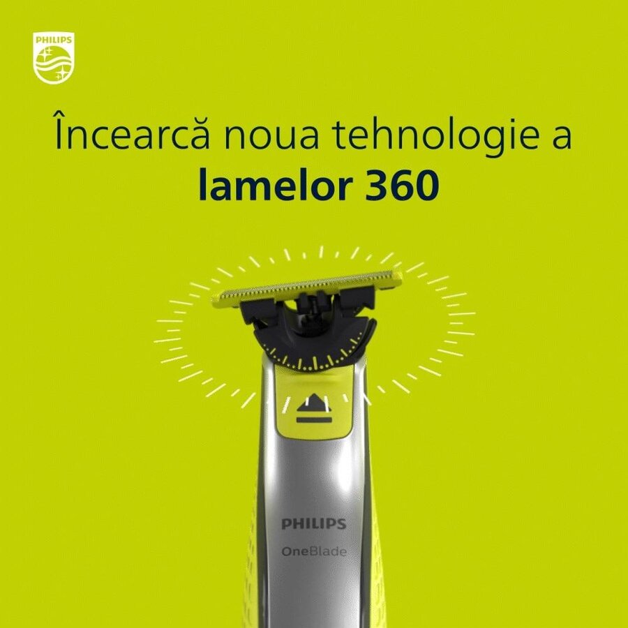 Oferte la Rezerva OneBlade 360 QP420/50 Otel Ioxidabi, Umed Si Uscat Verde