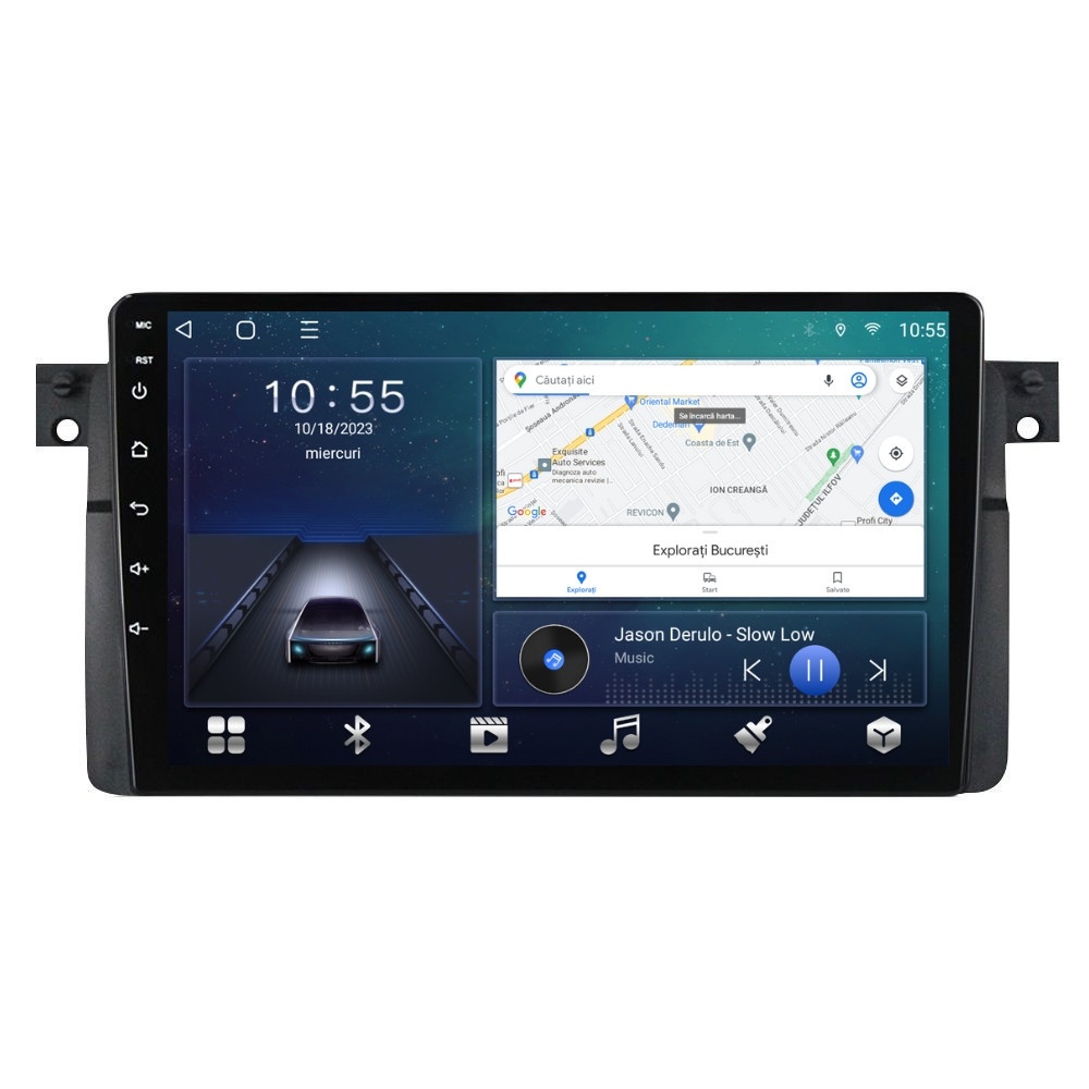 Oferte la Navigatie dedicata cu Android BMW Seria 3 (E46) 1997 - 2005, 2GB RAM, Radio GPS Dual Zone, Display HD QLED 9" Touchscreen, Internet Wi-Fi si slot SIM 4G, Bluetooth, MirrorLink, USB
