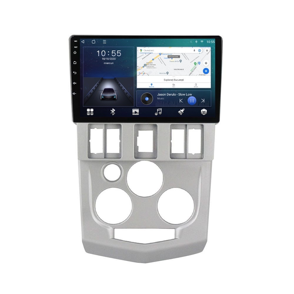 Oferte la Navigatie dedicata cu Android Dacia Logan I 2004 - 2008, 2GB RAM, Radio GPS Dual Zone, Display HD QLED 9" Touchscreen, Internet Wi-Fi si slot SIM 4G, Bluetooth, MirrorLink, USB