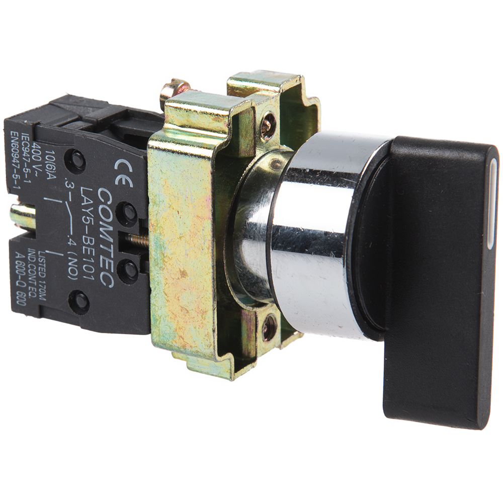 Oferte la Comutator selector Comtec, maneta scurta, pozitie 0-1 cu retinere, 10A, 660 V