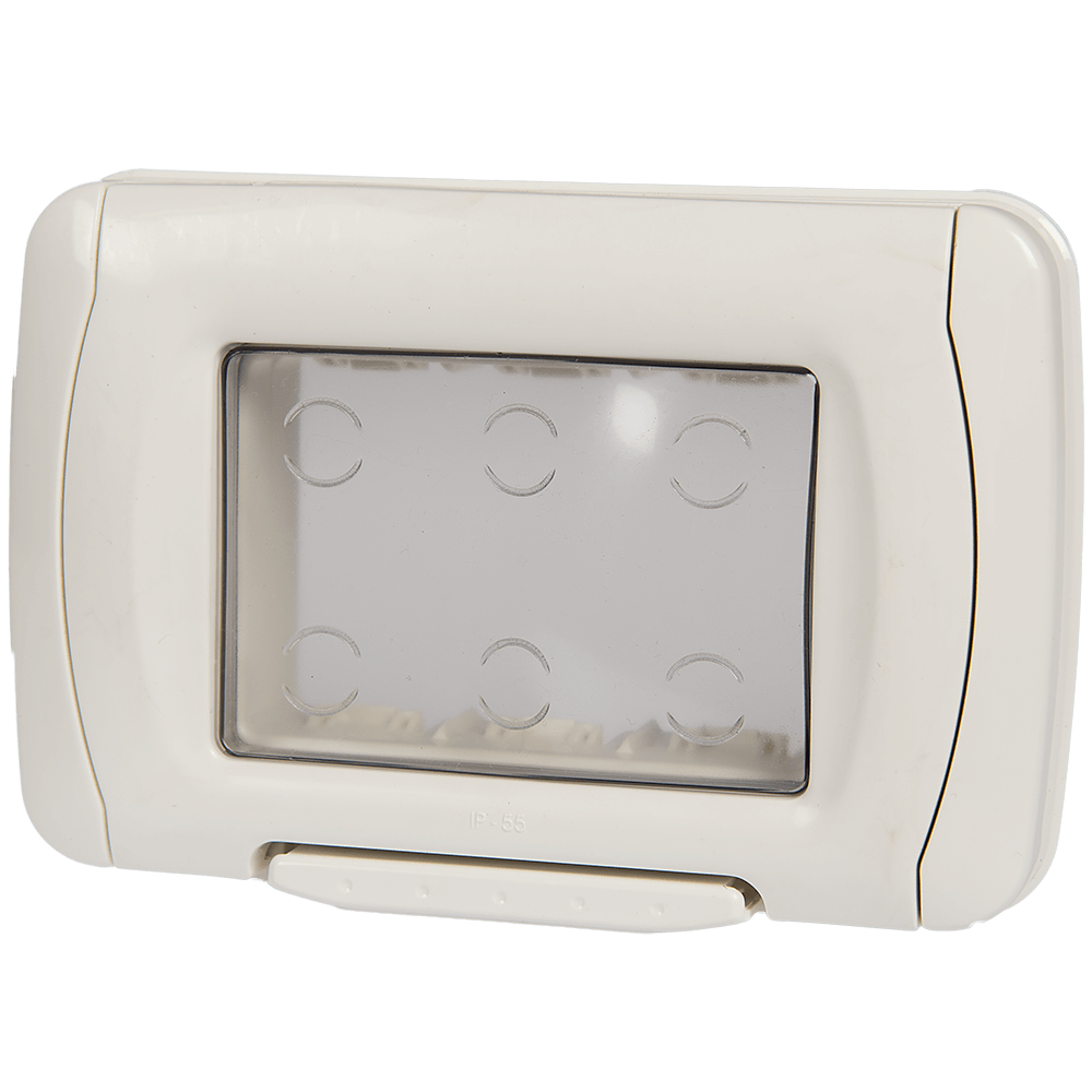 Oferte la Rama protectie cu capac transparent Comtec Stil, 3 module, 83 mm