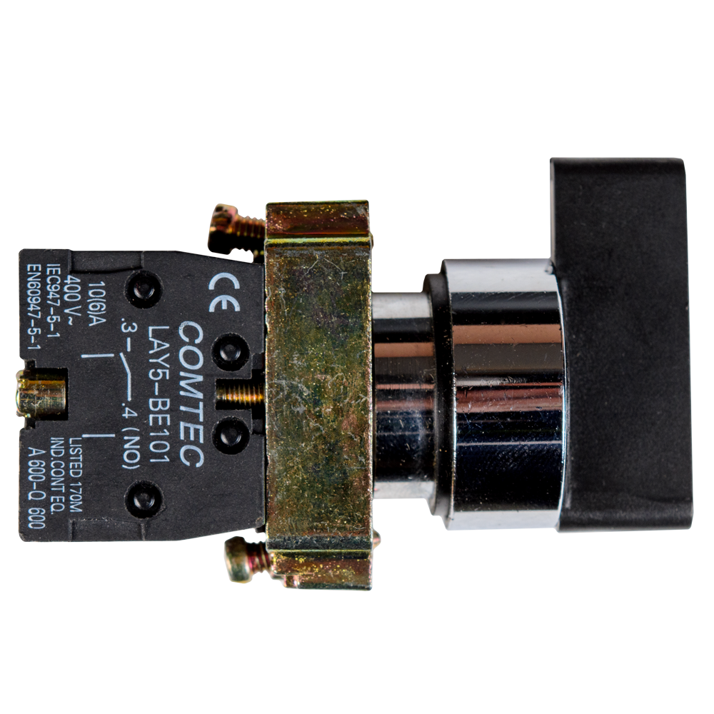 Oferte la Comutator selector Comtec, maneta lunga, pozitie 1-0-2 cu retinere, 3A, 600 V