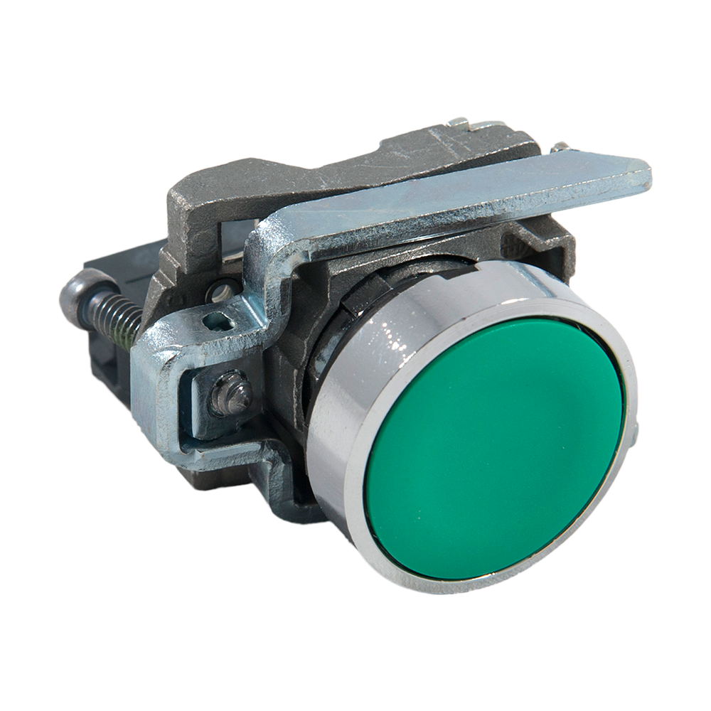 Oferte la Buton verde metalic cu revenire Schneider xB4BA31, pozitie 1NO, montaj incastrat