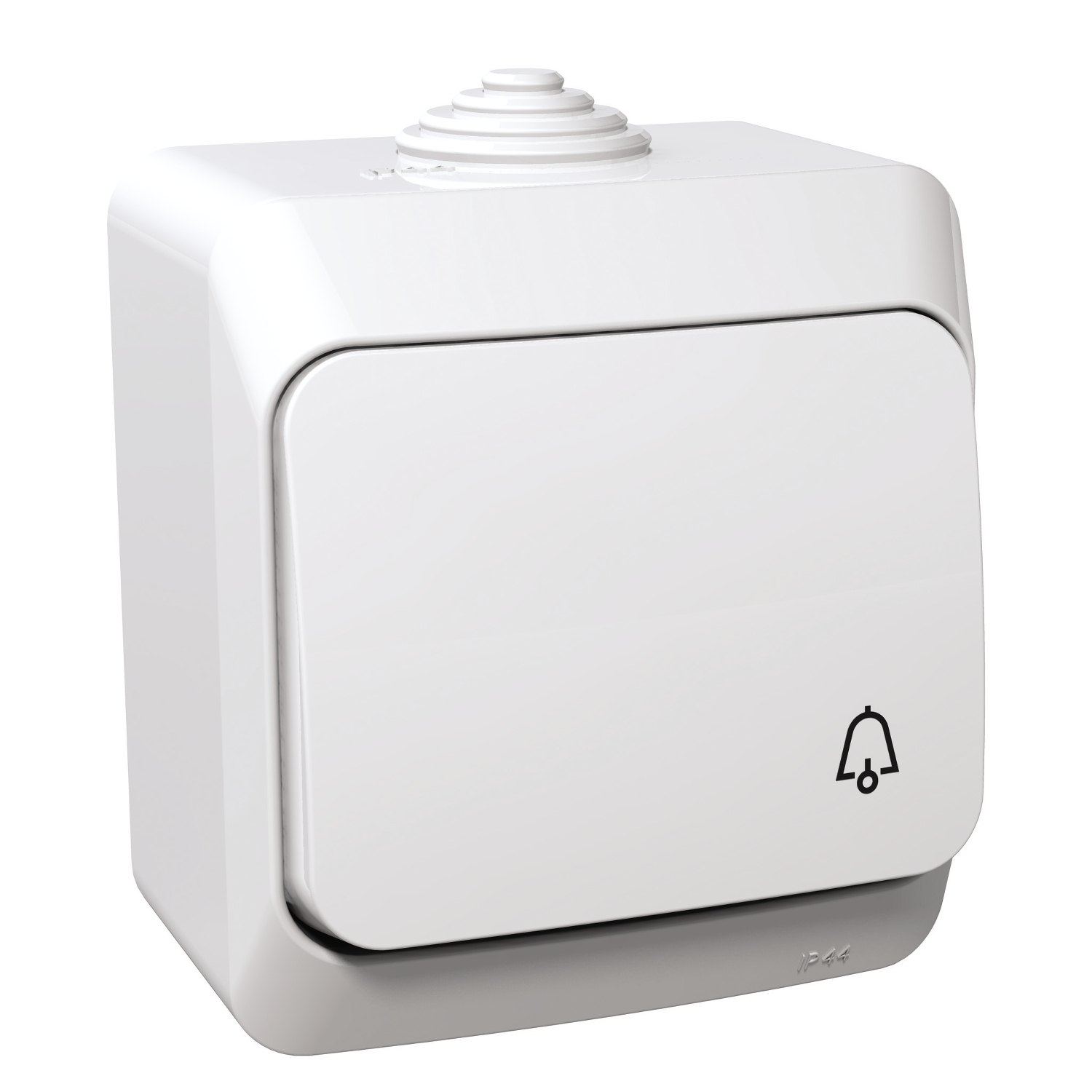 Oferte la Buton cu revenire Cedar Plus, Schneider WDE000512, simbol sonerie, montaj aplicat, IP44, alb