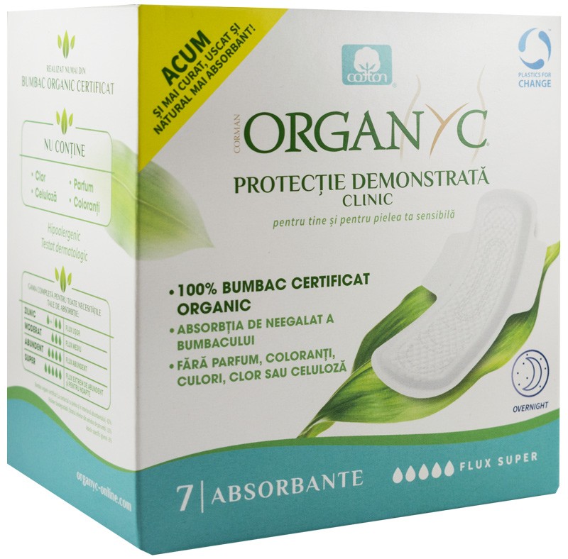 Oferte la Absorbante intime Superflow din bumbac organic 7 buc Organyc