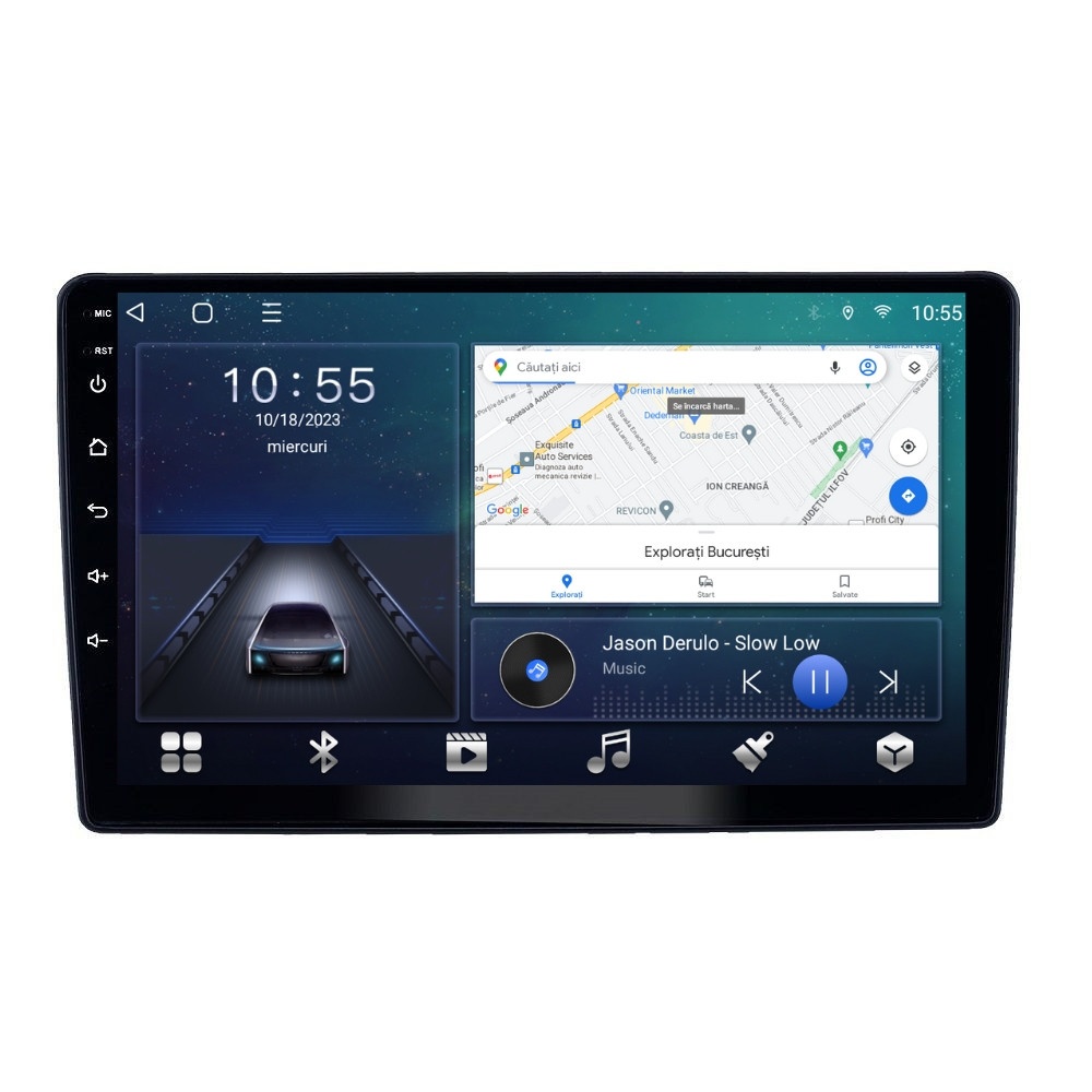 Oferte la Navigatie dedicata cu Android Peugeot 307 2000 - 2013, 2GB RAM, Radio GPS Dual Zone, Display HD QLED 9" Touchscreen, Internet Wi-Fi si slot SIM 4G, Bluetooth, MirrorLink, USB