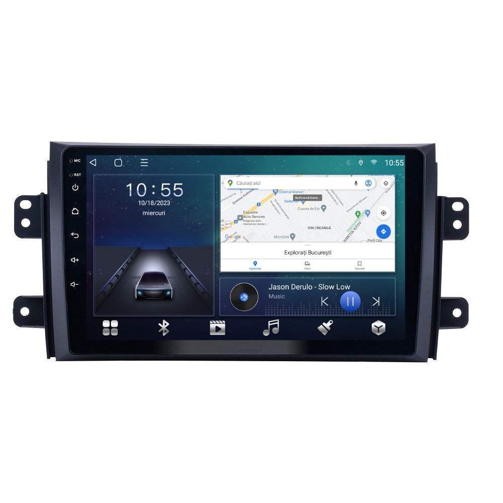 Oferte la Navigatie dedicata cu Android Suzuki SX4 2006 - 2014, 2GB RAM, Radio GPS Dual Zone, Display HD QLED 9" Touchscreen, Internet Wi-Fi si slot SIM 4G, Bluetooth, MirrorLink, USB